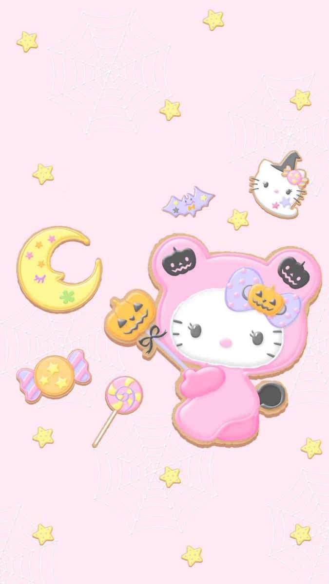 Sanrio Characters Halloween Celebration Wallpaper