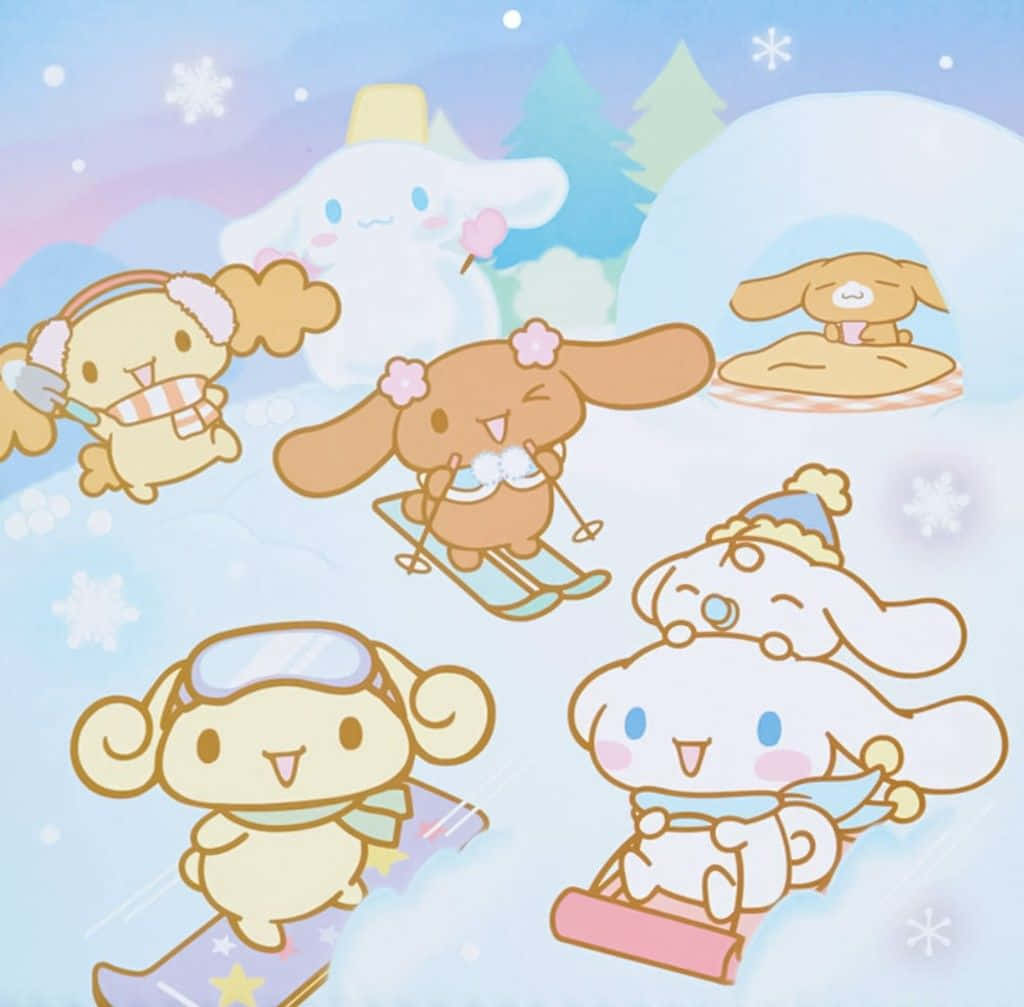 Sanrio Characters Winter Fun Wallpaper