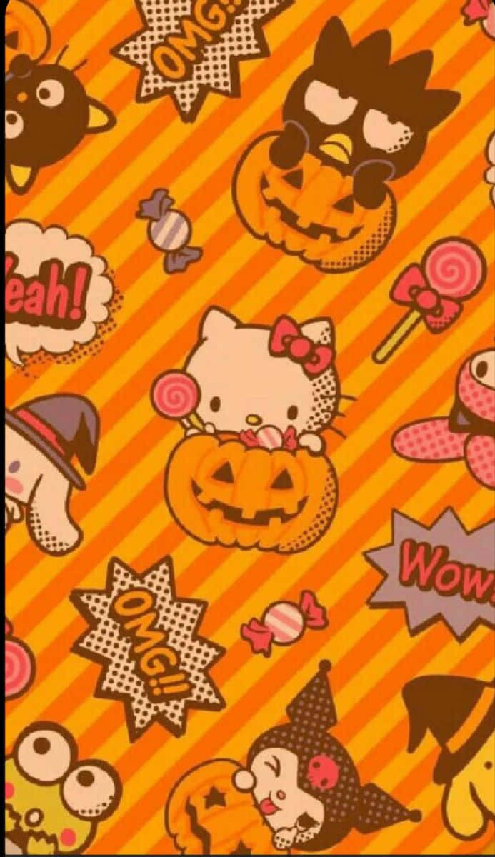 Sanrio Halloween Pattern Design Wallpaper