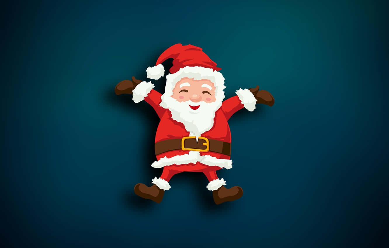 Santa Claus In The Sky Wallpaper