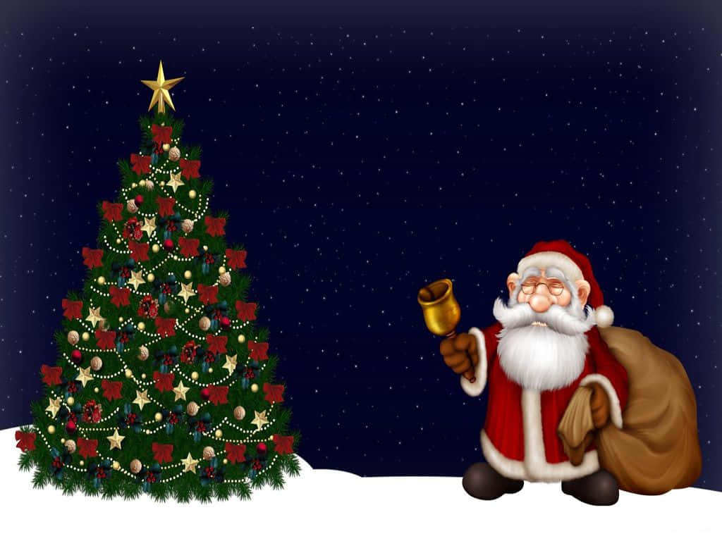 Santa Preparing To Deliver Gifts Wallpaper