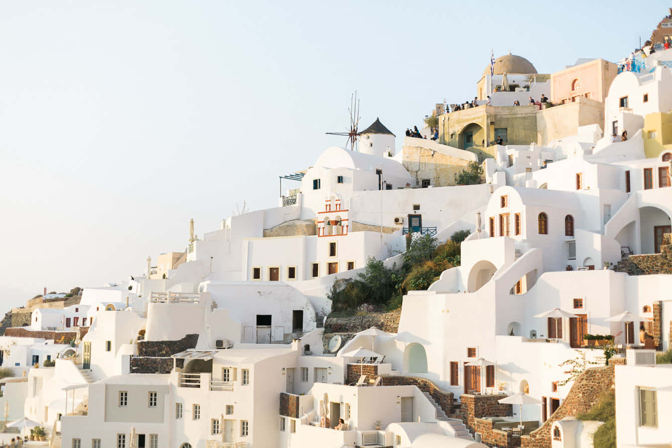 Santorini Whitewashed Beauty Wallpaper