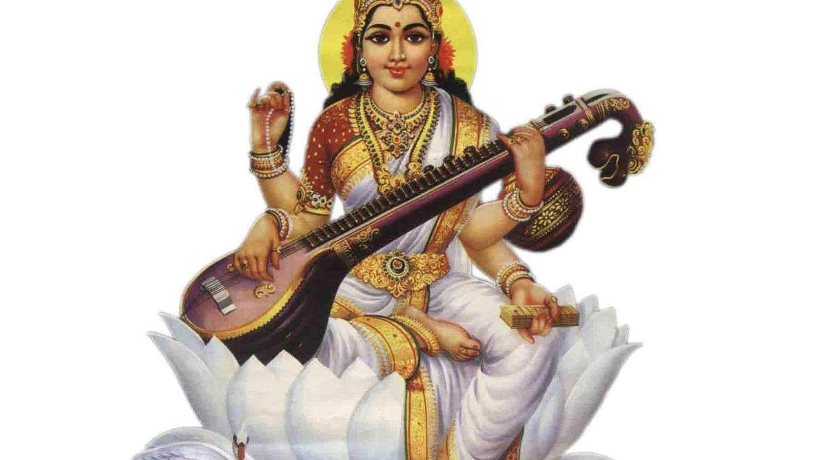 Saraswati Many Arms Wallpaper