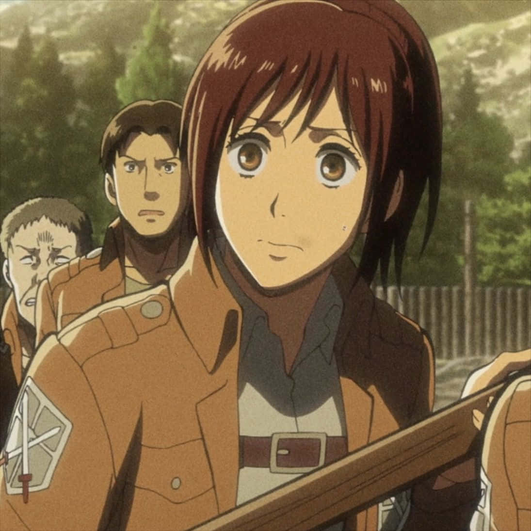 Sasha Blouse - The Fearless Hunter Of Attack On Titan Wallpaper