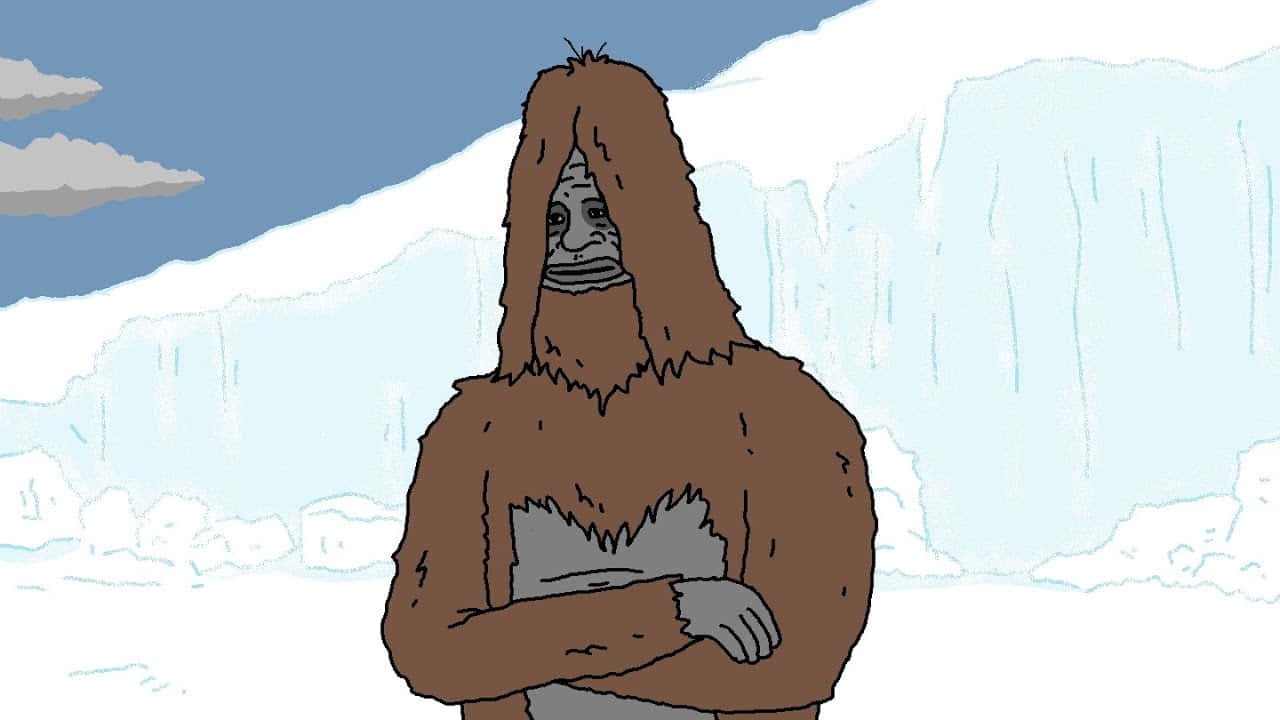 Sassy The Sasquatch Ice Backdrop Wallpaper