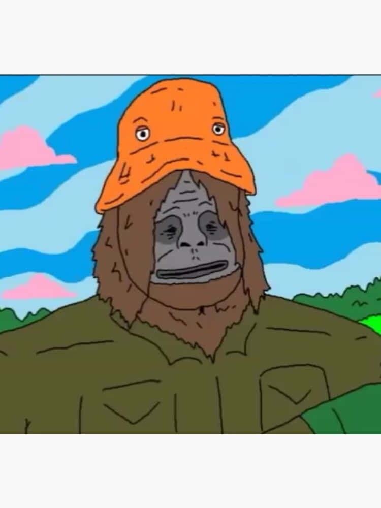 Sassy The Sasquatch Orange Hat Wallpaper