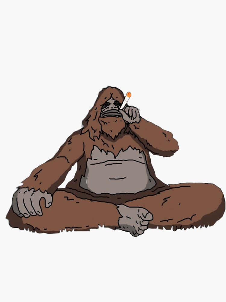 Sassy The Sasquatch Smoking Wallpaper