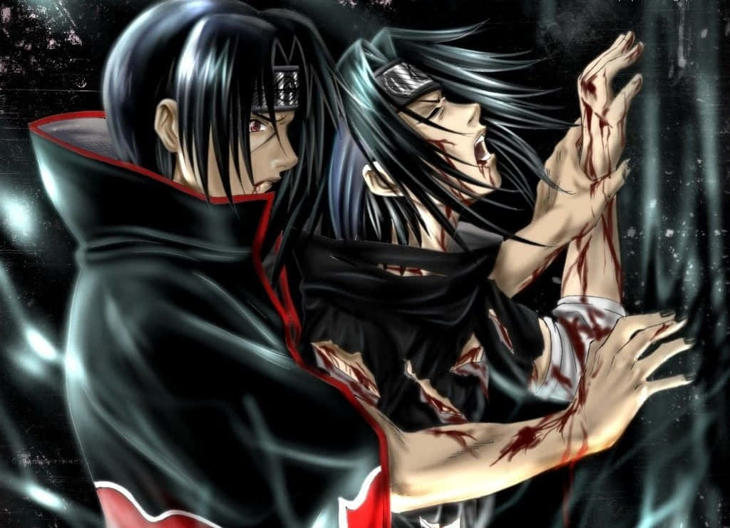 Sasuke And Itachi Combat Scene Wallpaper