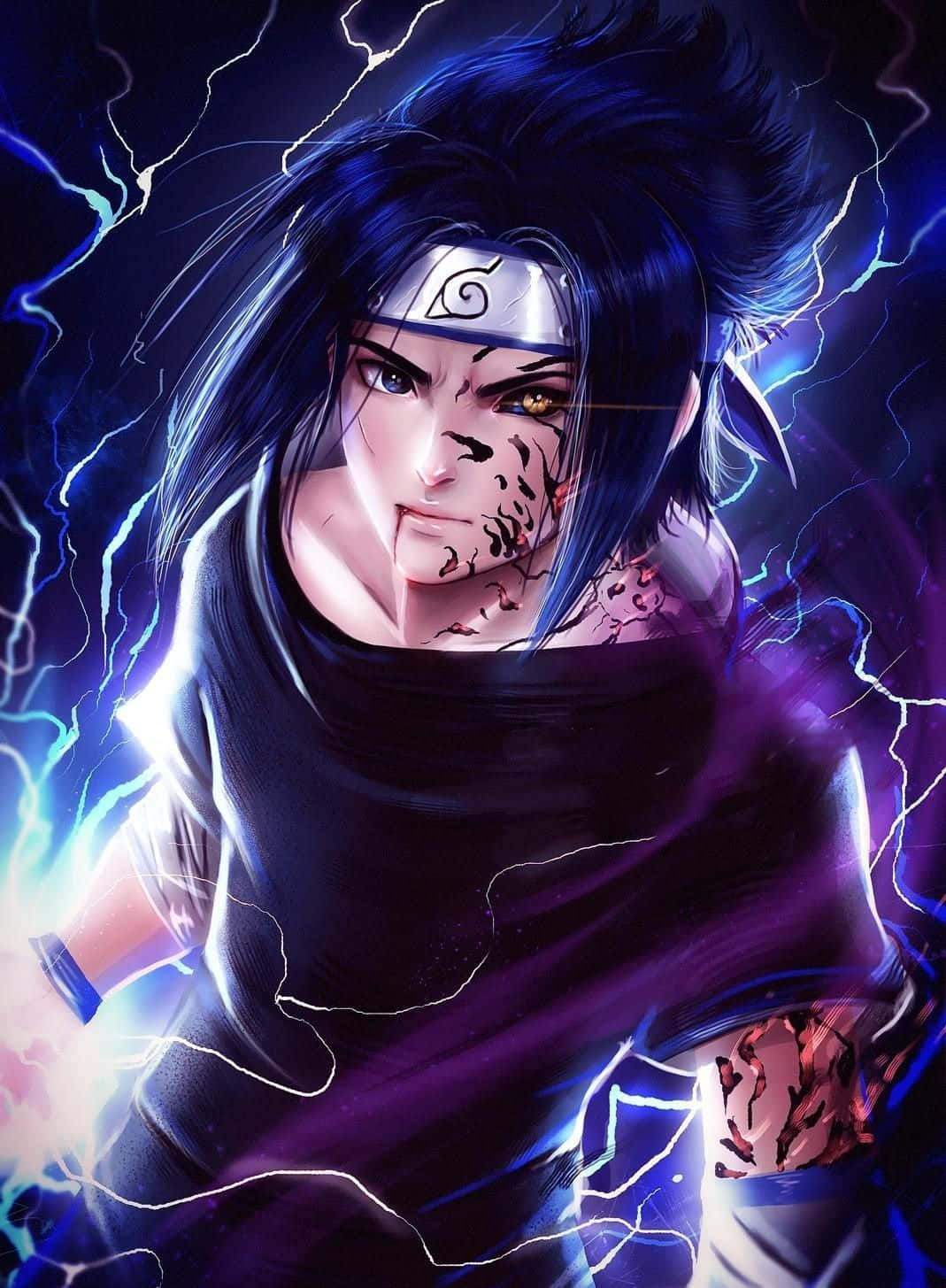 Sasuke Curse Hyperrealism Digital Fanart Wallpaper