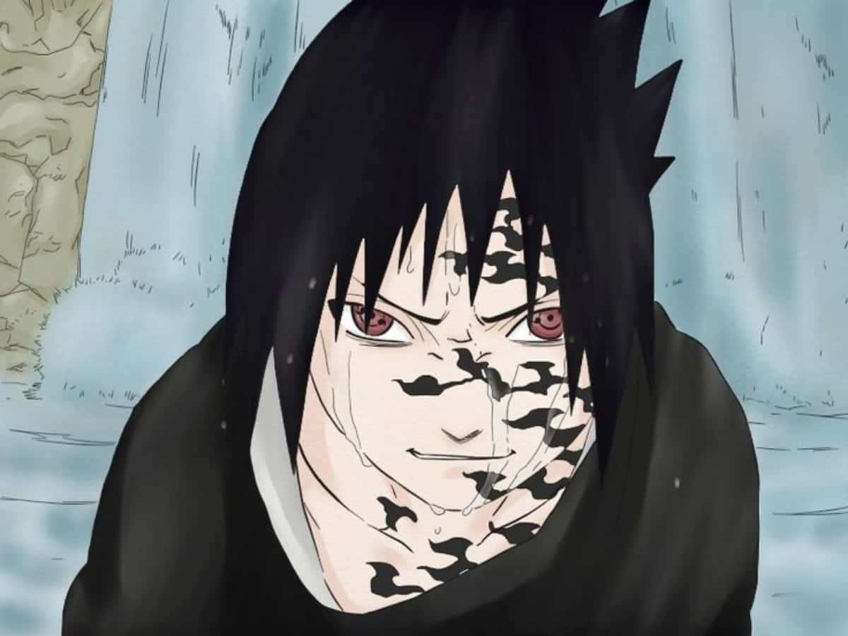 Sasuke Curse On Face Digital Art Wallpaper