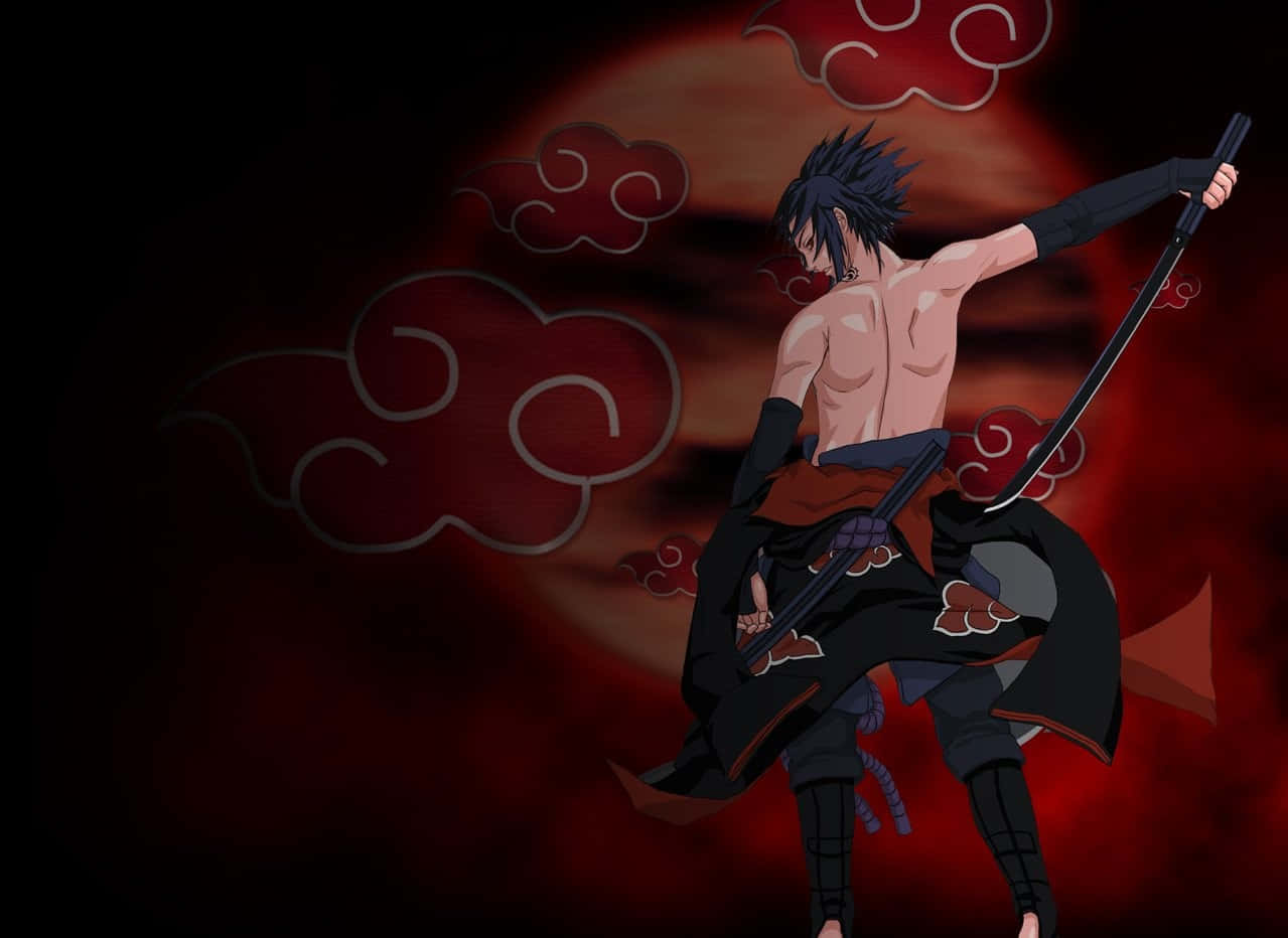 Sasuke Of The Akatsuki Clan Ready For His Next Mission.