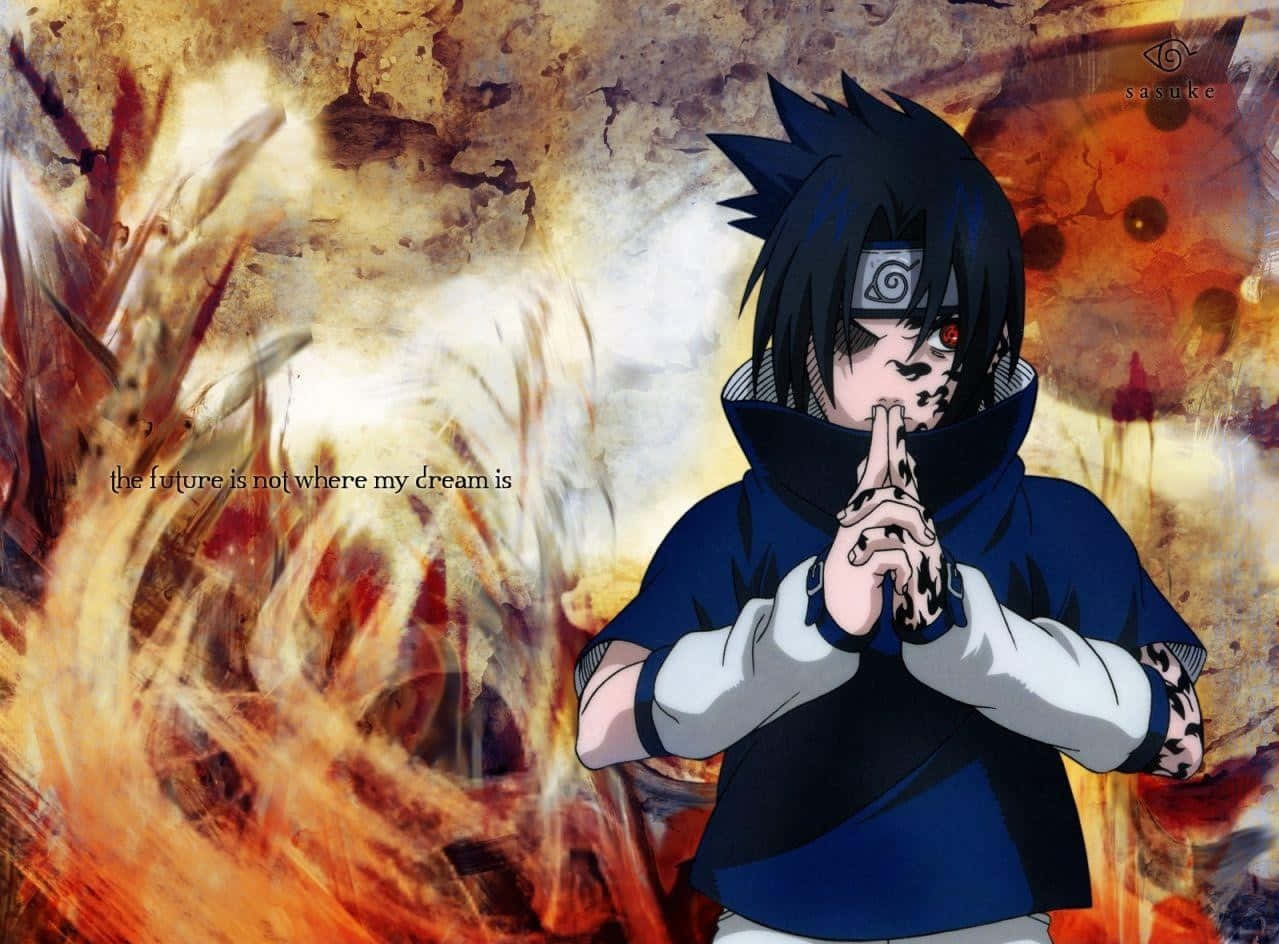 Sasuke Uchiha Displays The Formidable Power Of The Cursed Mark Wallpaper