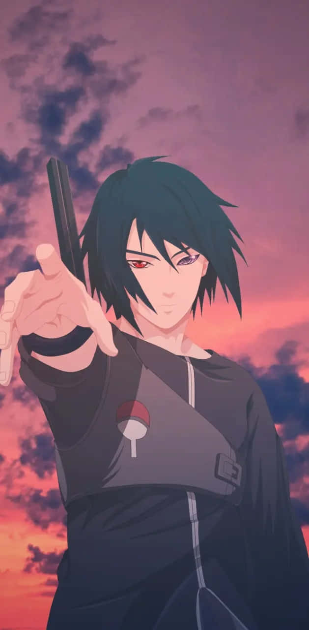 Sasuke Uchiha Sunset Backdrop Wallpaper