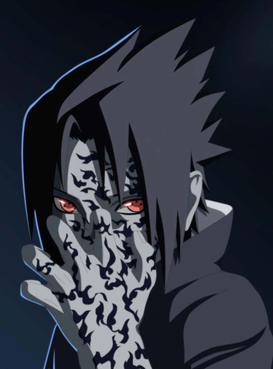 Sasuke Uchiha Unleashes The Power Of The Cursed Mark Wallpaper