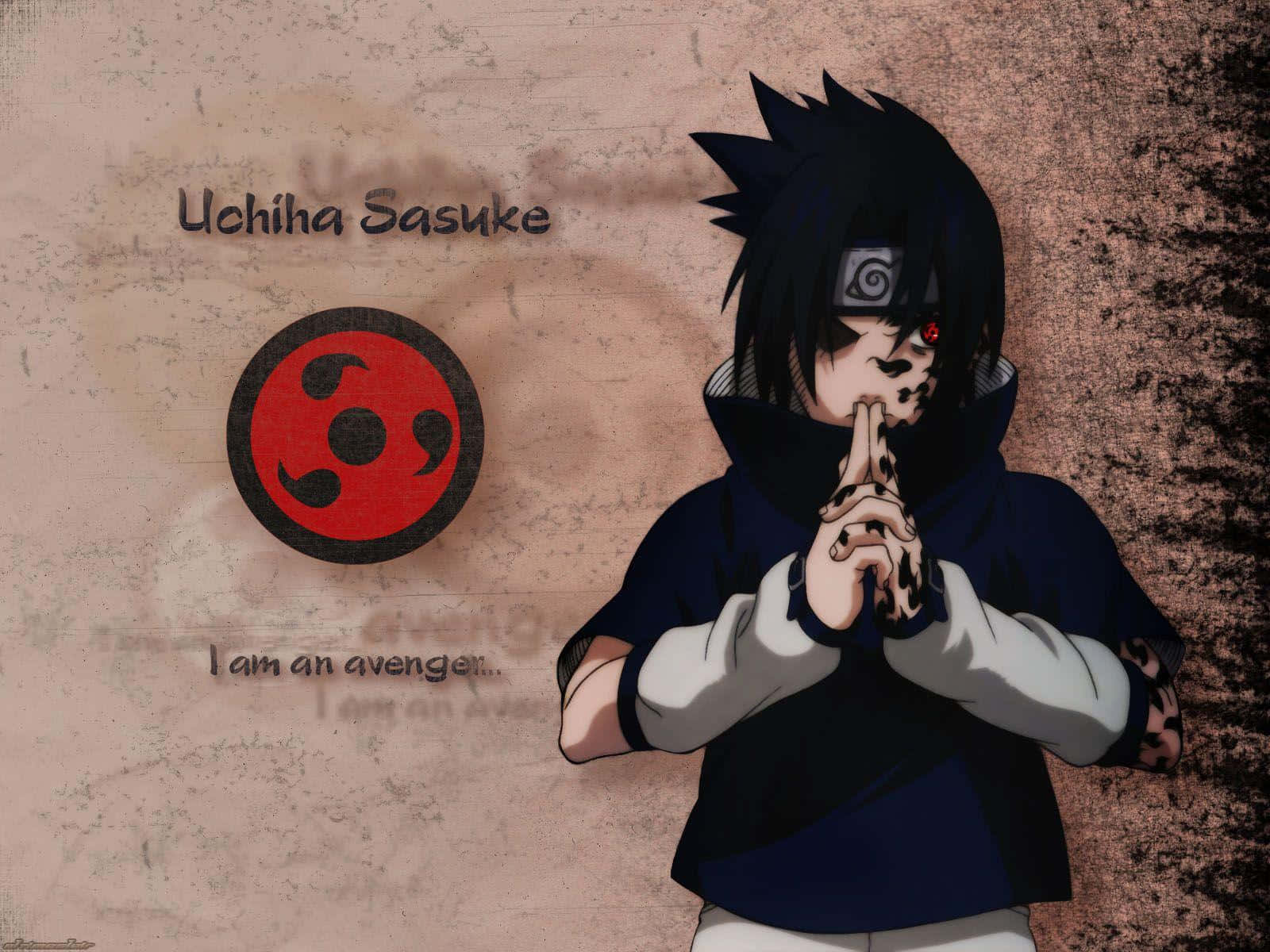 Sasuke Uchiha Unleashing The Power Of The Cursed Mark Wallpaper