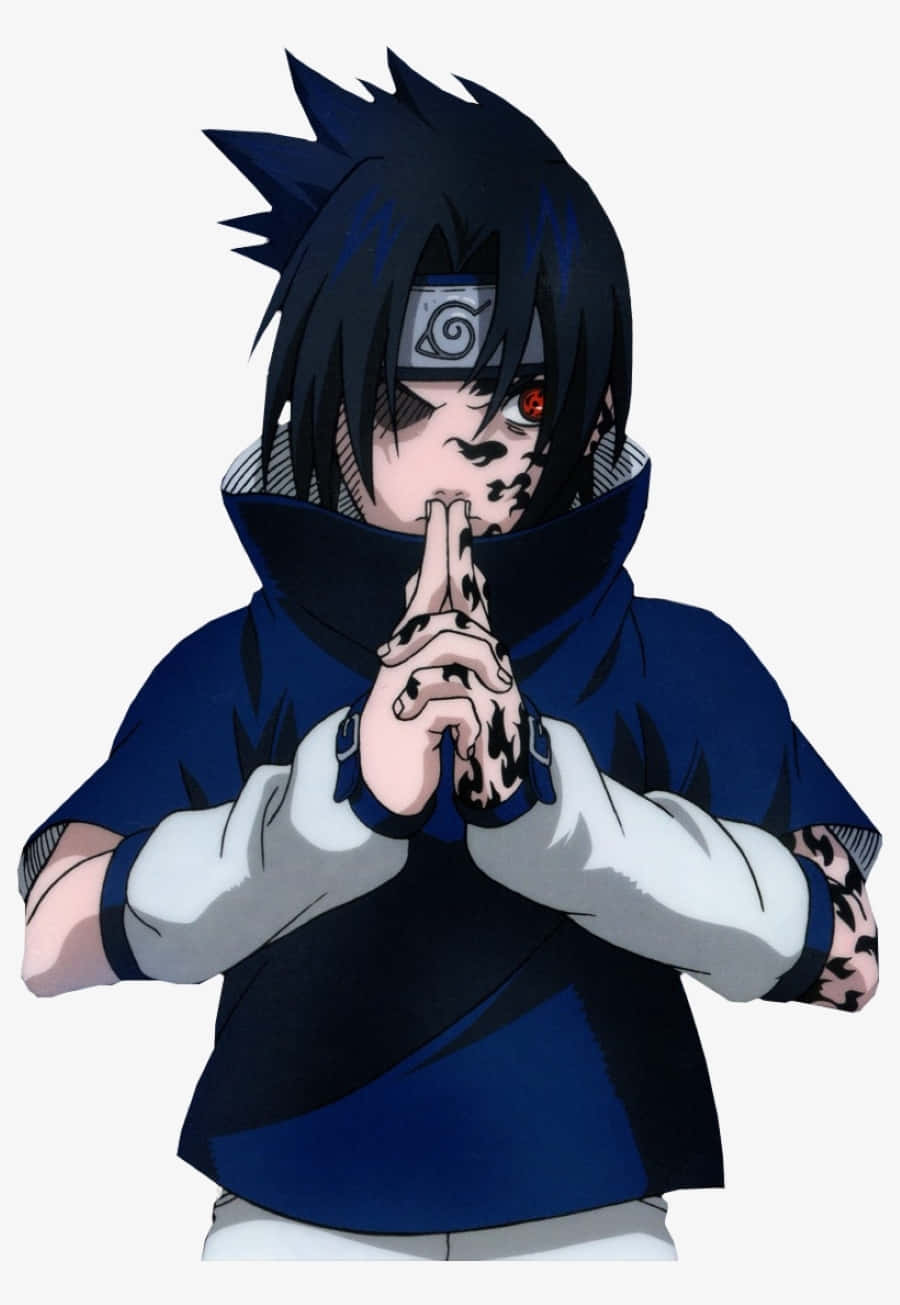 Sasuke Uchiha Unleashing The Power Of The Cursed Mark Wallpaper