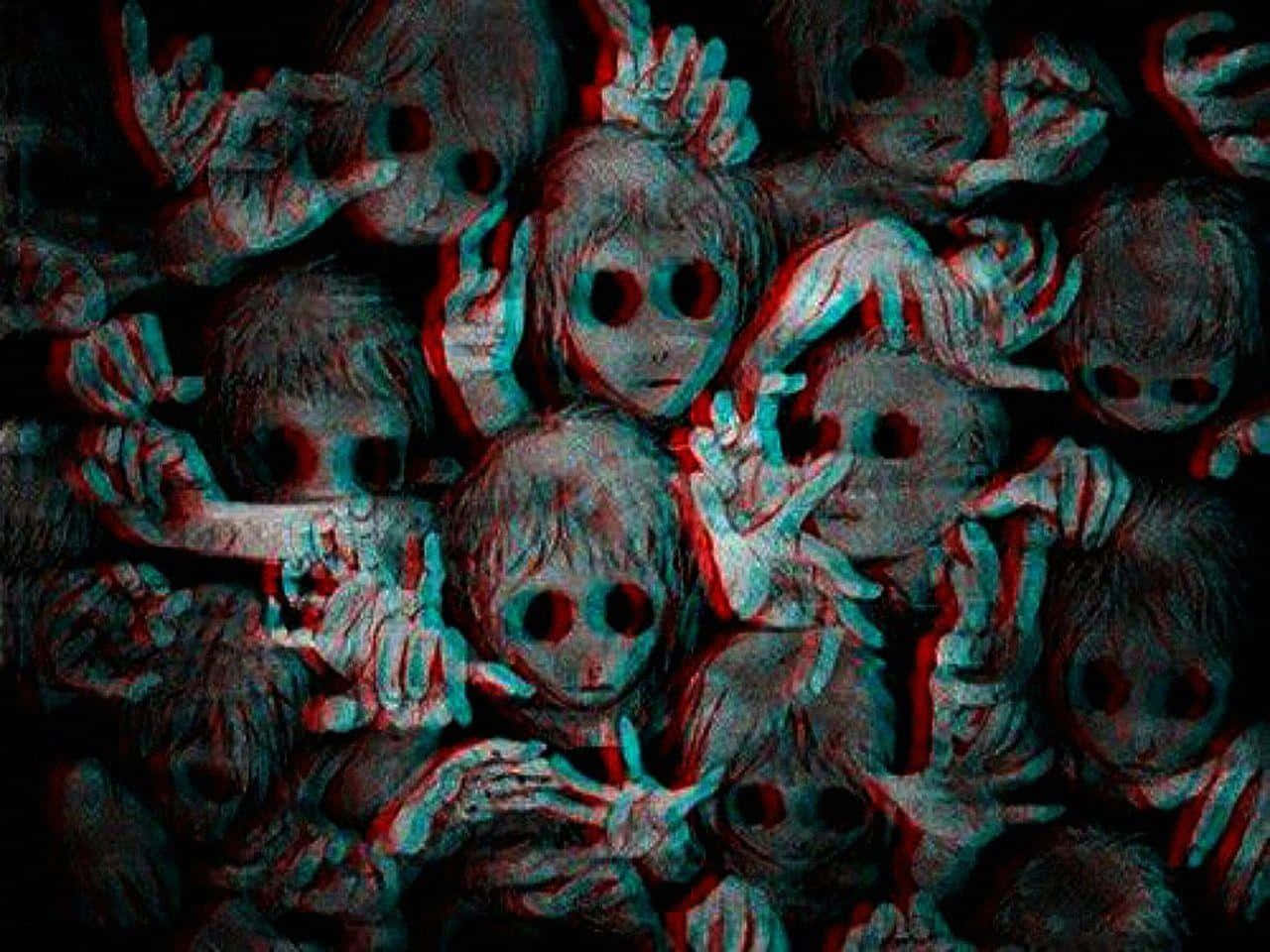 Scary Anime Kids With No Eyes Wallpaper