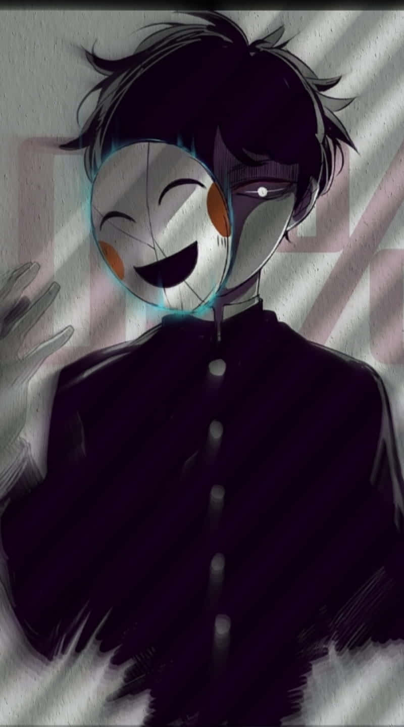 Scary Anime Shigeo Kageyama With Broken Mask Wallpaper