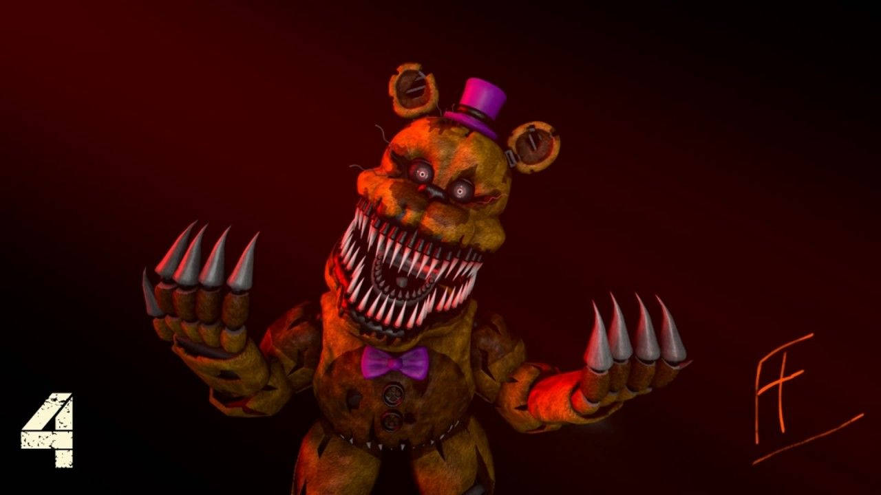 Scary Fredbear Fnaf Wallpaper