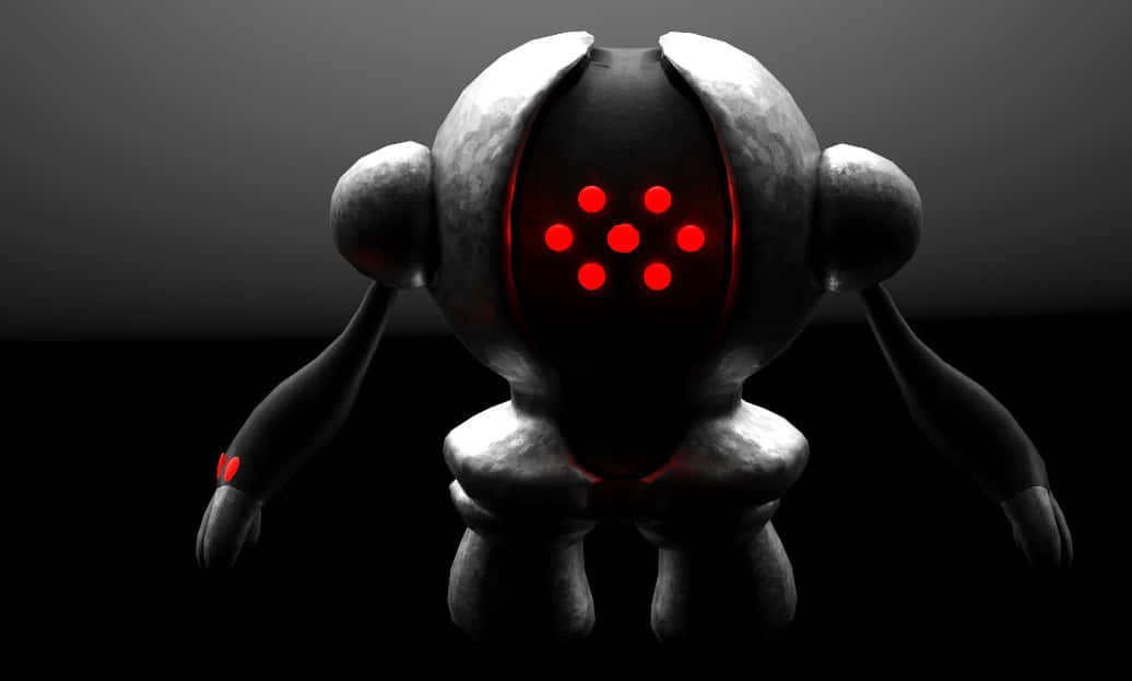 Scary Registeel Black Background Wallpaper