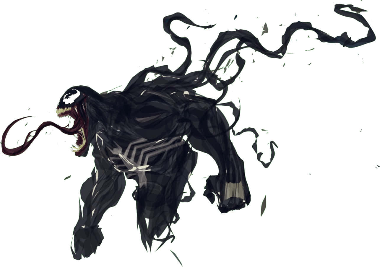 Scary Venom Unleashing Terror Wallpaper