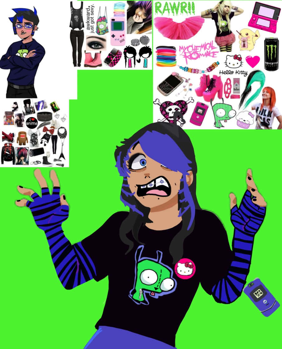 Scene Kid Culture Collage Wallpaper