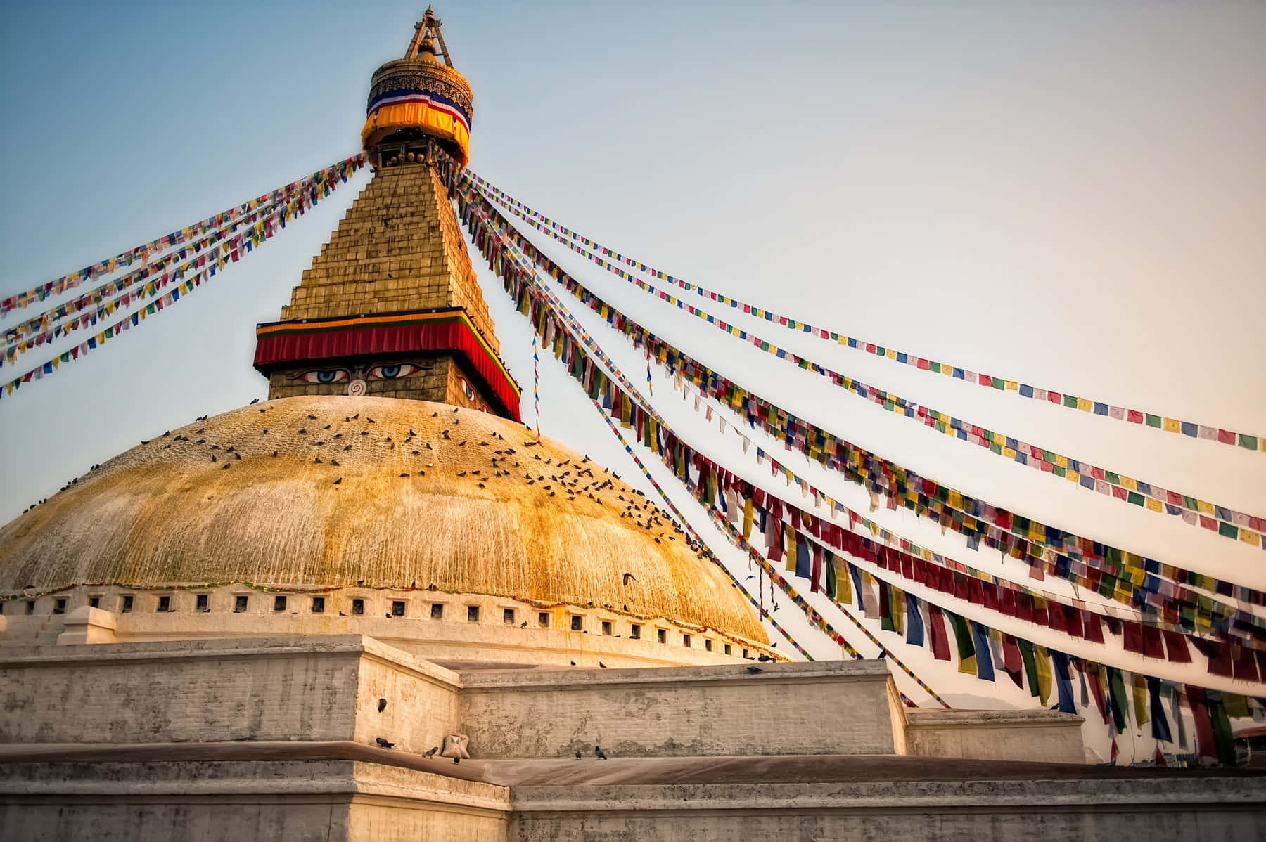 Scenic Shot Of Boudhanath Stupa Wallpaper