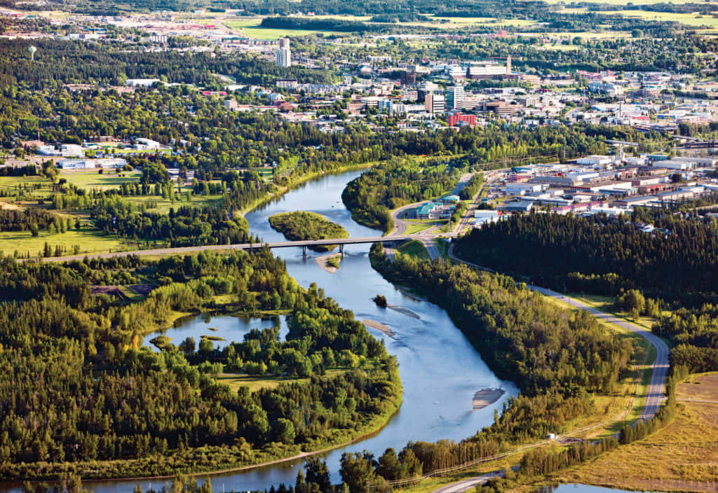 Scenic Solitude In Red Deer, Canada Wallpaper