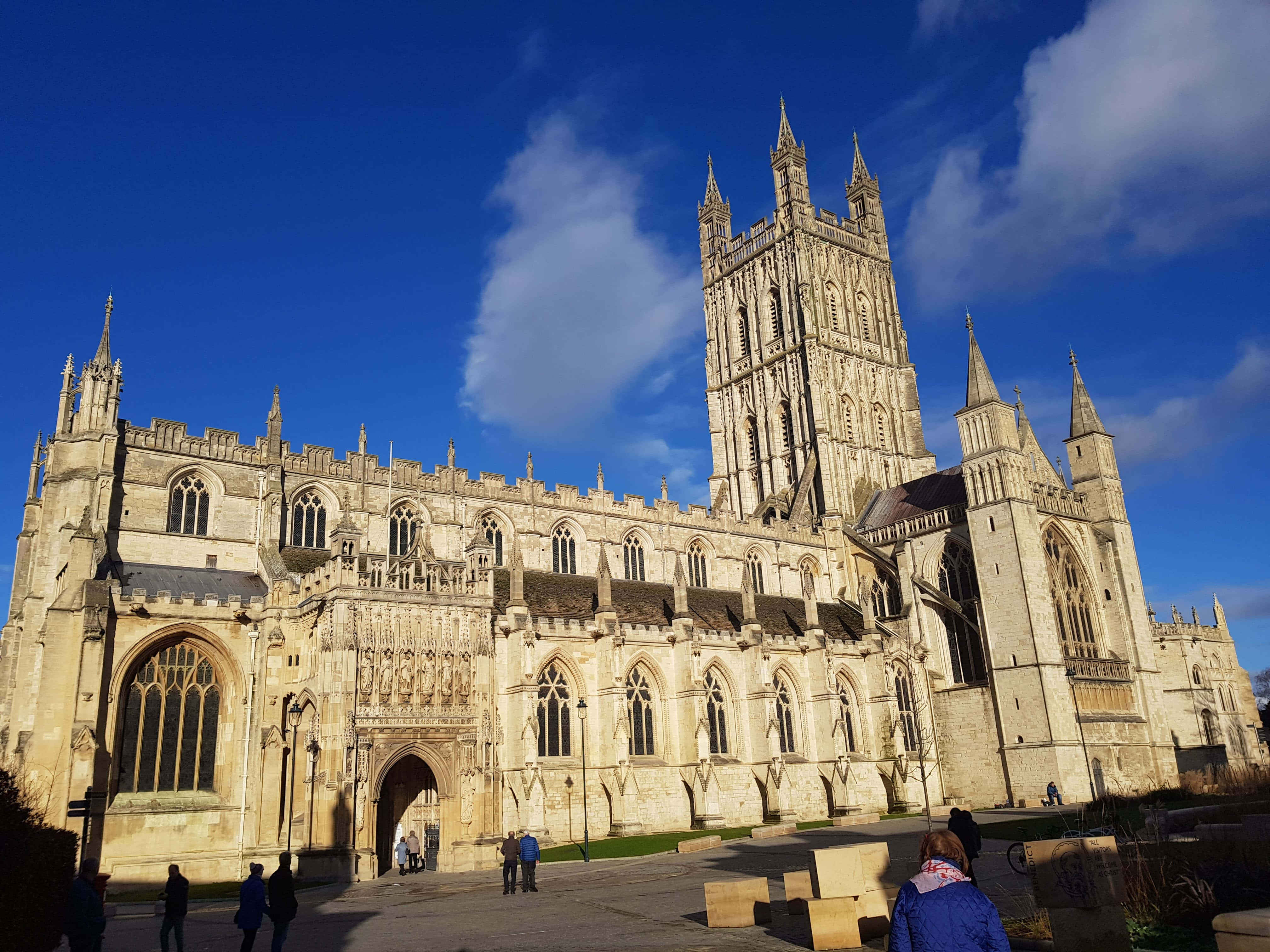 Scenic View Of Gloucester Cathedral At Sunset Wallpaper