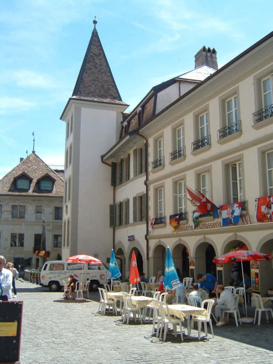 Scenic View Of Nyon, Switzerland Wallpaper