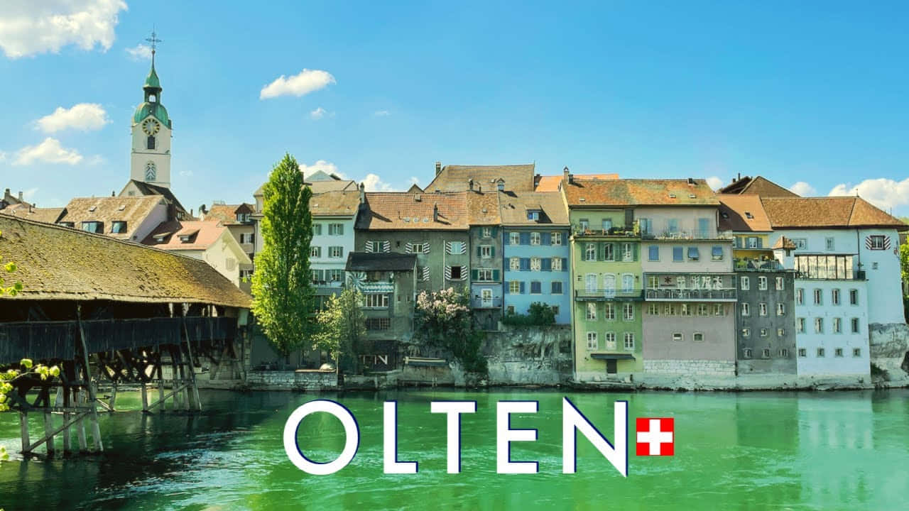 Scenic View Of Olten In Autumn Wallpaper