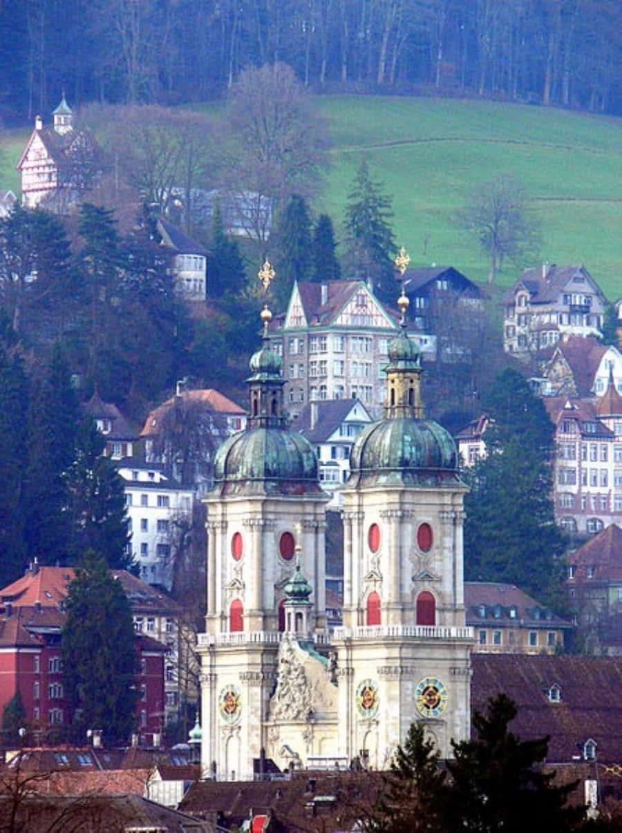 Scenic View Of St. Gallen With Historic Architecture Wallpaper