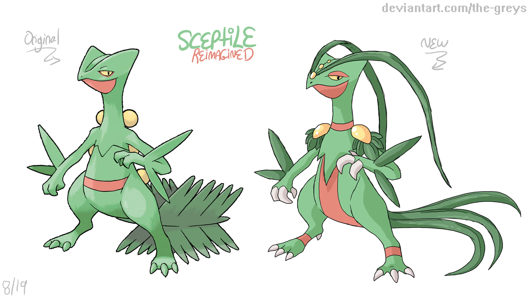 Sceptile Originaland Reimagined Wallpaper