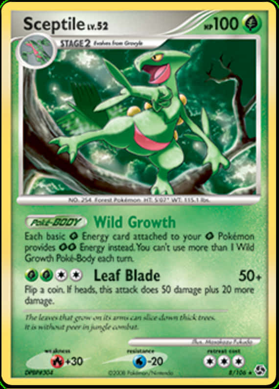 Sceptile Pokemon Card Wallpaper