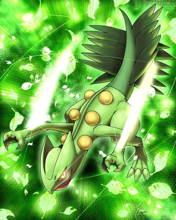 Sceptile Pokemon Energy Burst Wallpaper