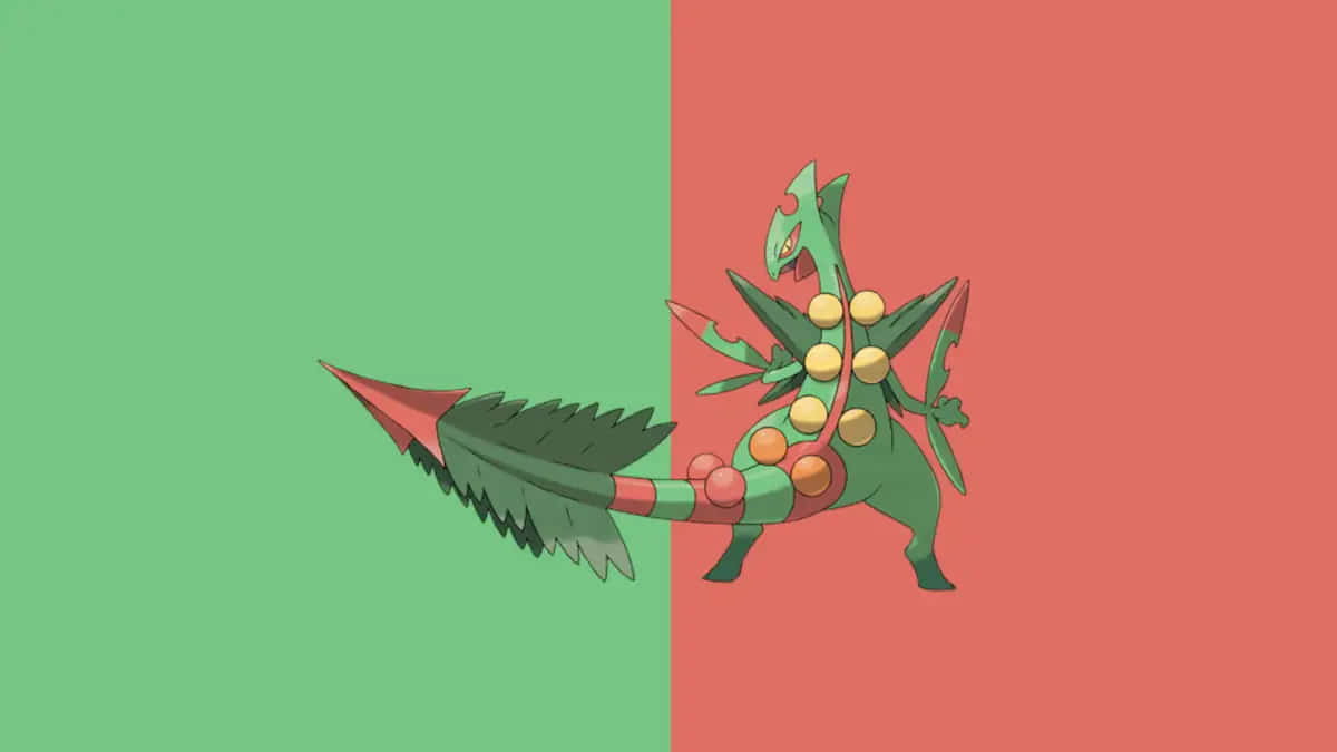 Sceptile Pokemon Split Background Wallpaper