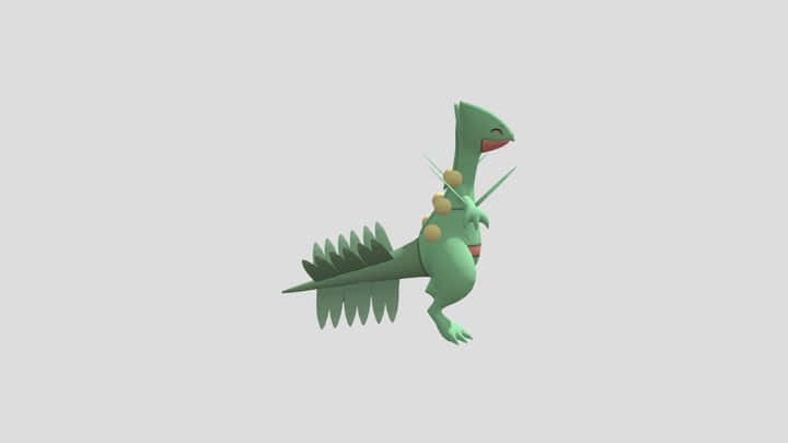 Sceptile Pokemon3 D Model Wallpaper