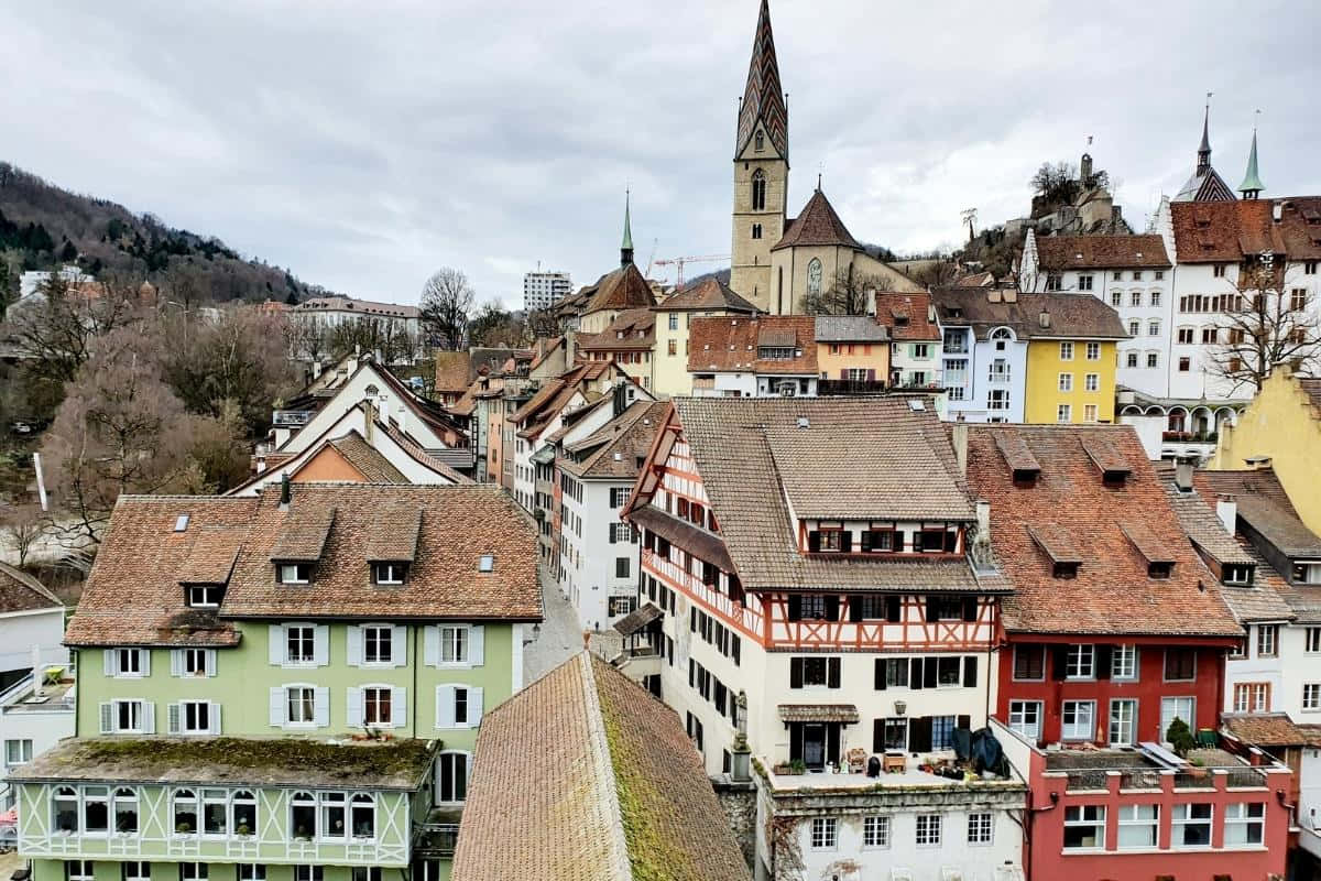 Schaffhausen Switzerland Old Town View Wallpaper