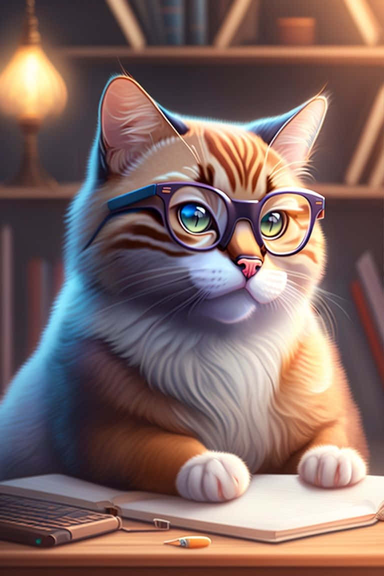 Scholarly Catat Desk.jpg Wallpaper