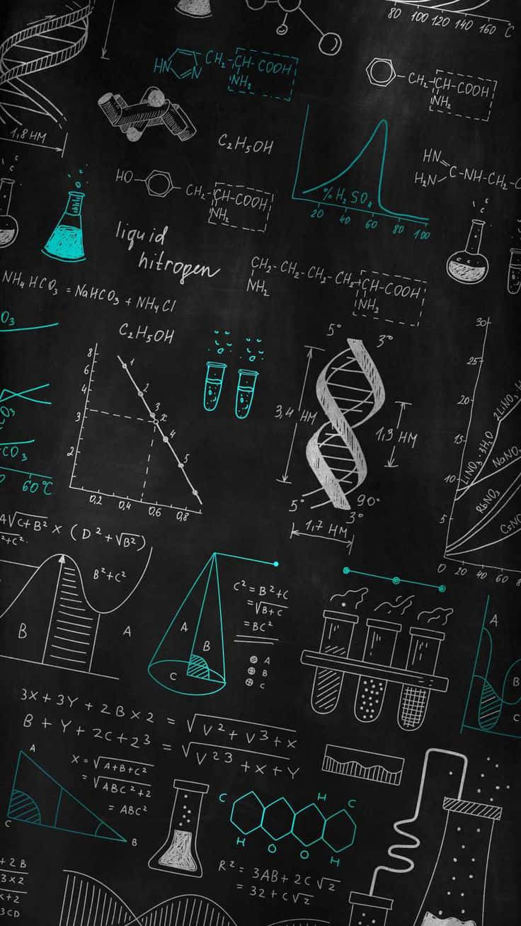 Science Chalkboard Doodles Wallpaper