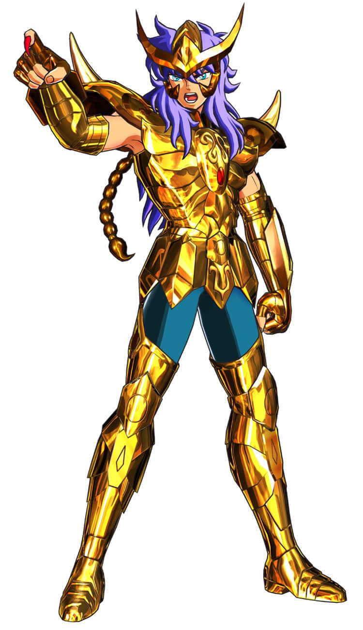 Scorpio Milo Golden Armor Wallpaper