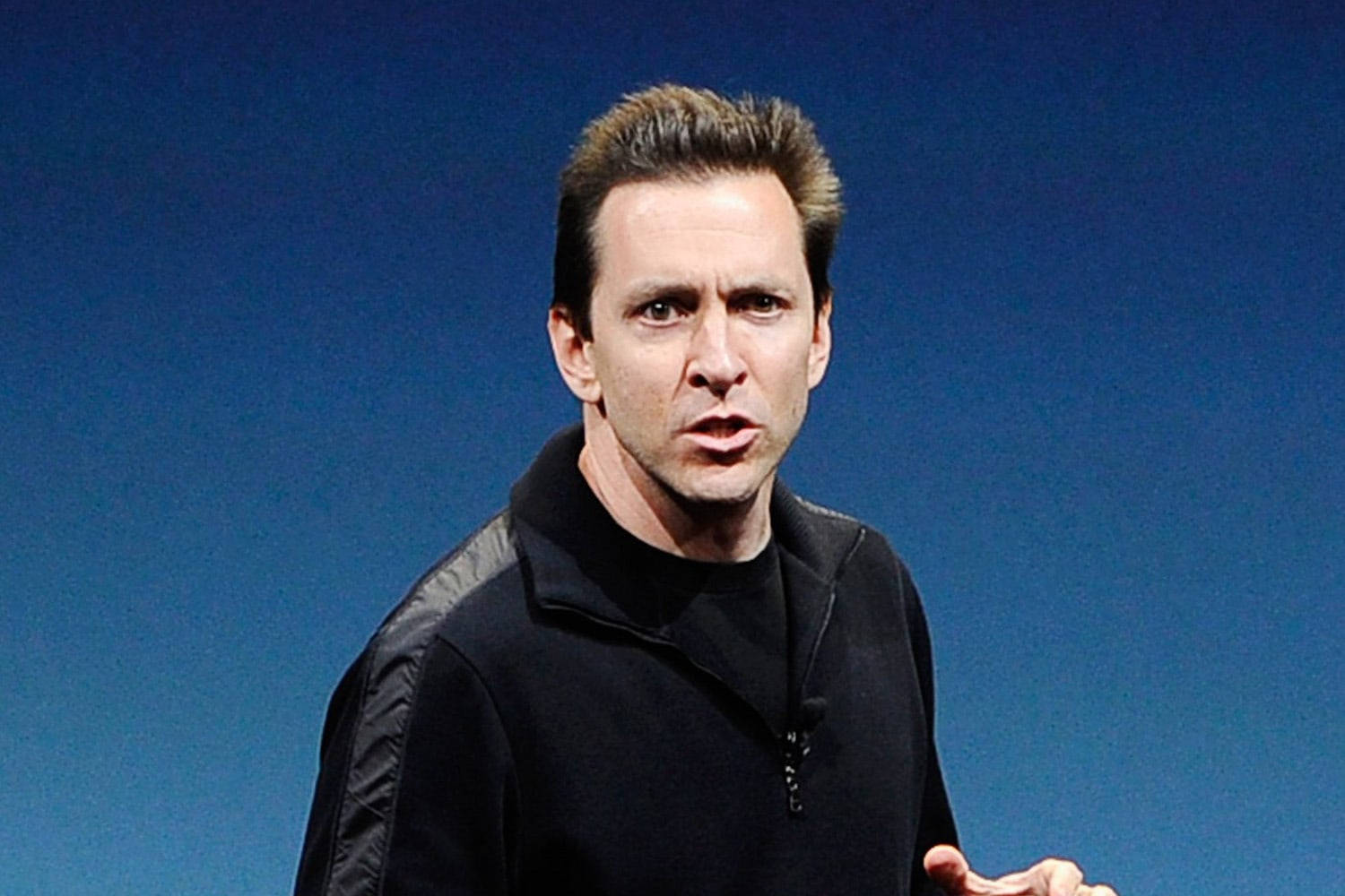 Scott Forstall In A Passionate Presentation Wallpaper