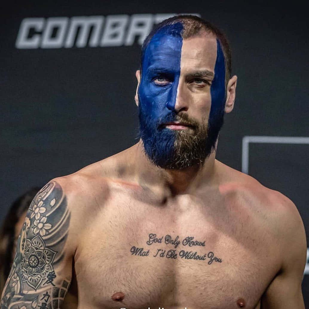 Scottish Fighter Paul Craig Wearing Woad Paint Wallpaper