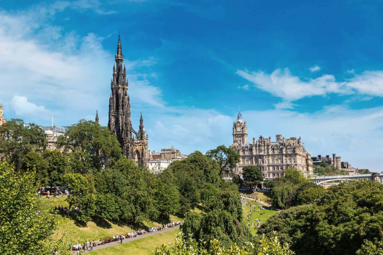 Scottish Gothic Monument Edinburgh Wallpaper