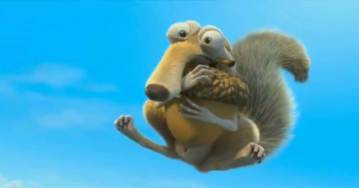 Scrat Holding His Precious Acorn In Ice Age: Continental Drift Wallpaper