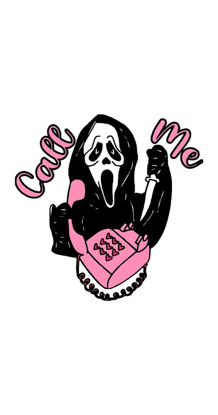 Scream Call Me Illustration Wallpaper