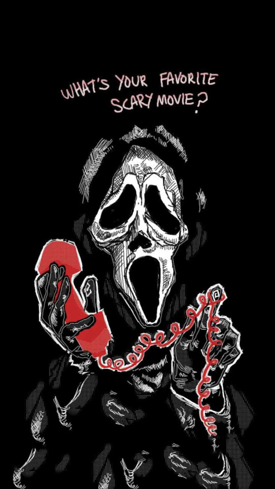 Scream Movie Phone Question Art Wallpaper