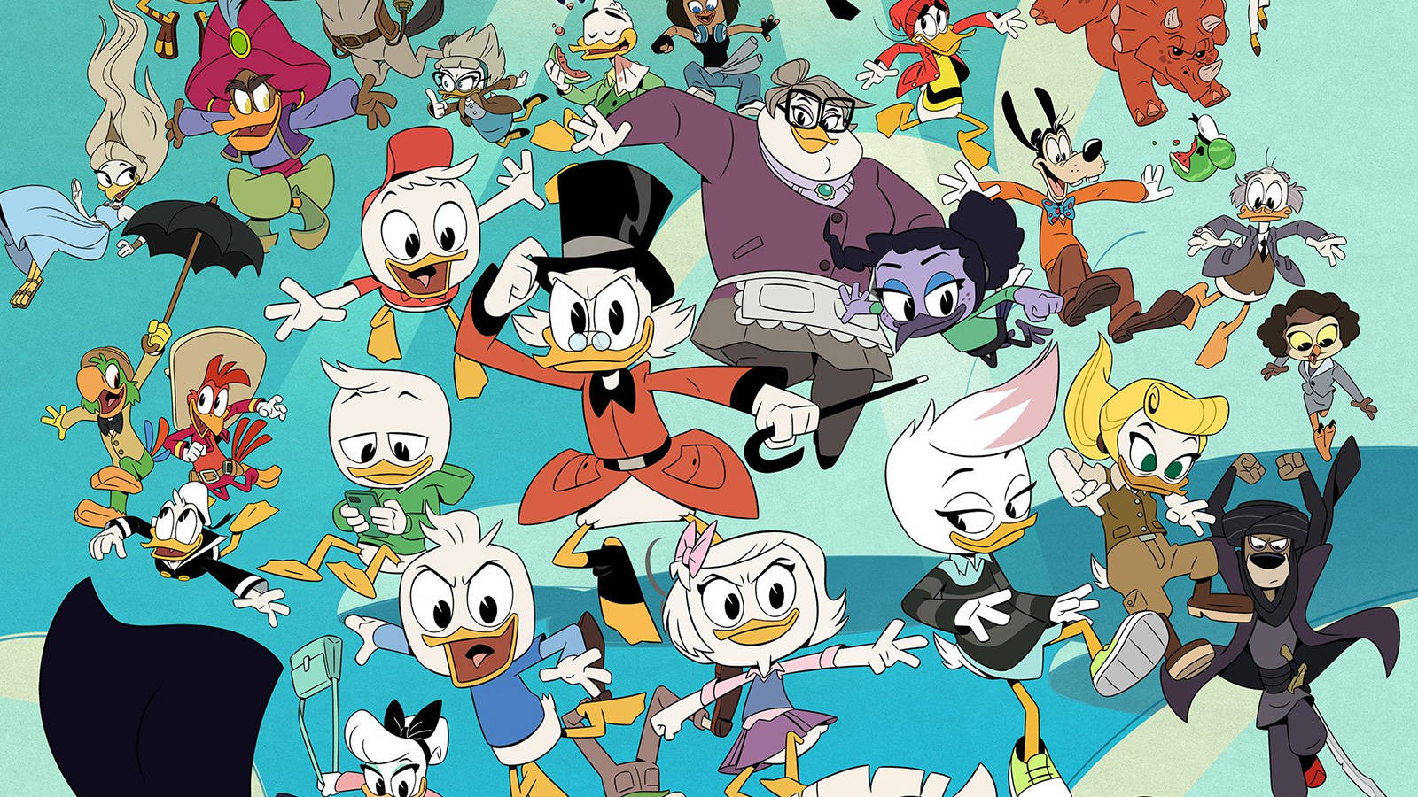 Scrooge Mcduck And Ducktales Characters Wallpaper