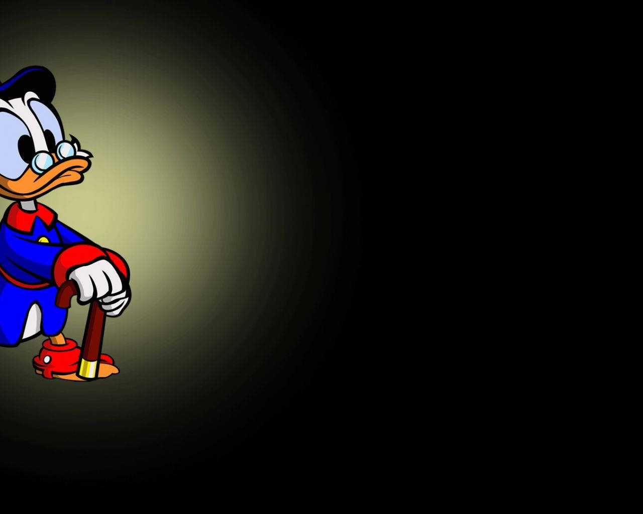 Scrooge Mcduck In Black Wallpaper