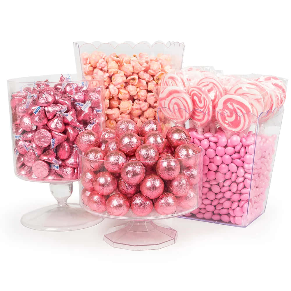 Scrumptious Pink Candy Delight Wallpaper